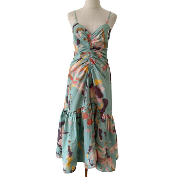 A.L.C Lindsey Printed Midi Dress Mint Multi - Picture 7 of 12